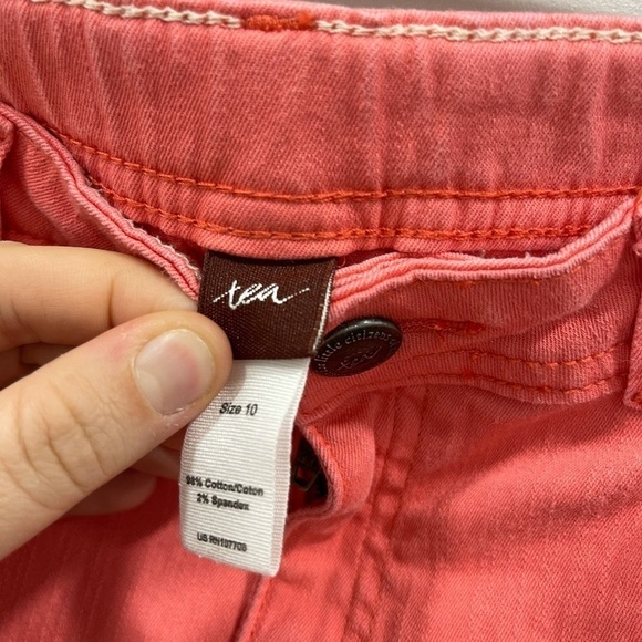 Tea Collection Skinny Stretch Ankle Pants Guava 10 - Picture 4 of 8